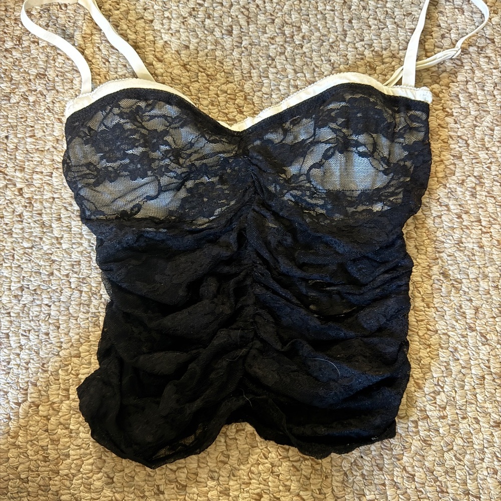 Edikted Black Lace Top with Adjustable Straps